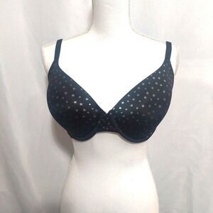 PINK Victoria's Secret 36DD Black Star Wear Everywhere T-Shirt Light Lined Bra